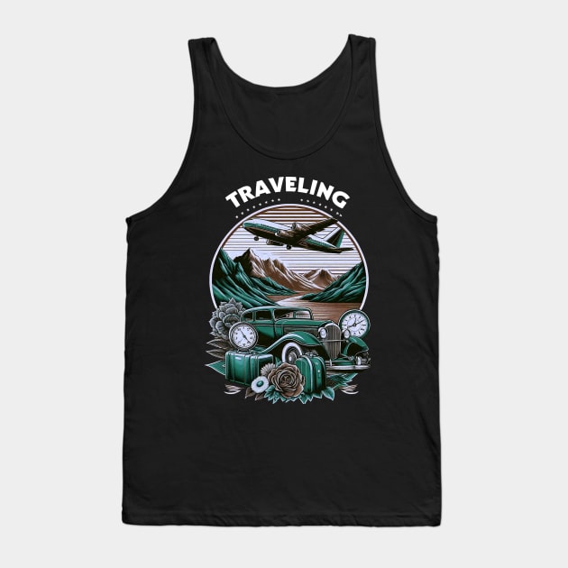 Traveling Old School Tank Top by Tumbass Pese